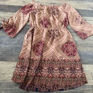 Speed control elastic waist midis dress